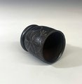 Dark Brown Carved Bubble Cup