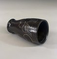 Dark brown floral cup