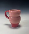 Pink and red mug