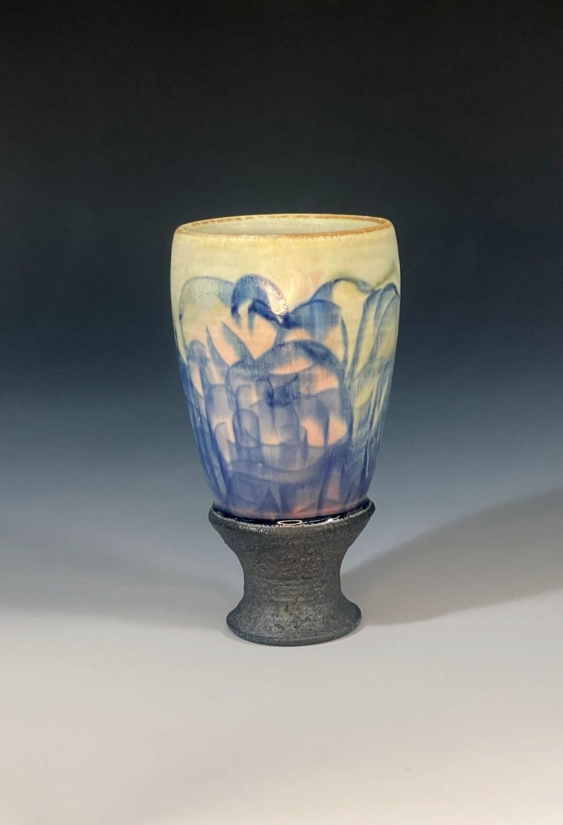 Blue and White Peony Chalice 