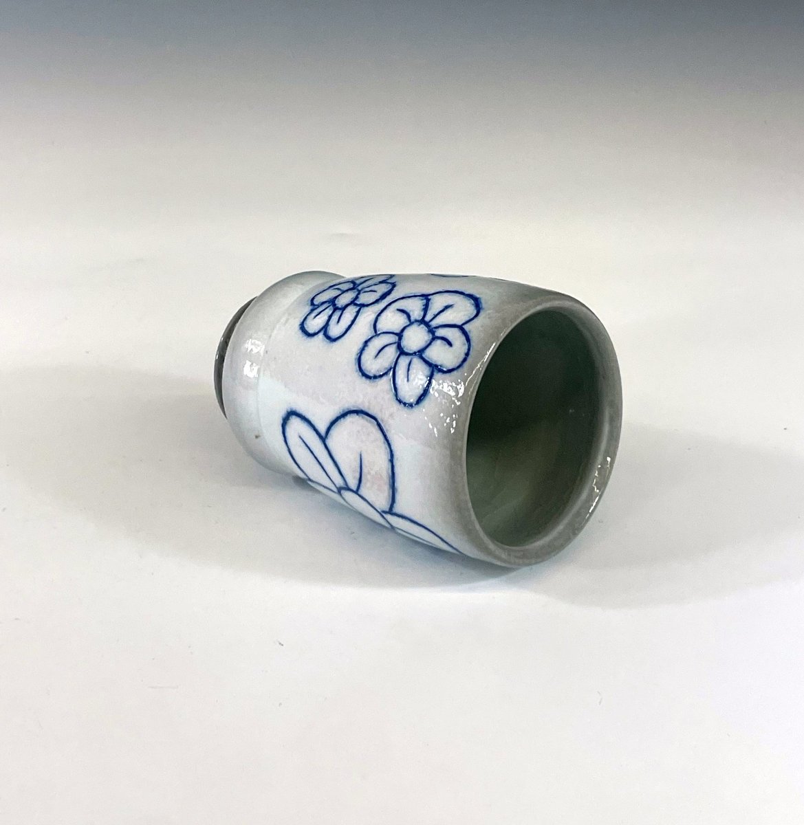 Blue and White Floral Cup