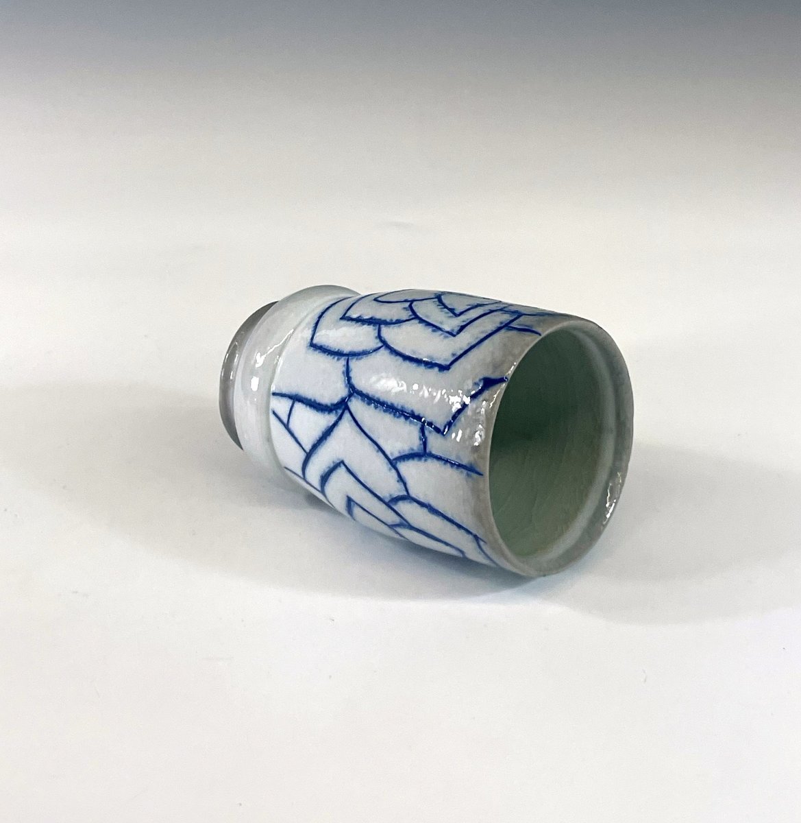 Blue and White Floral Cup