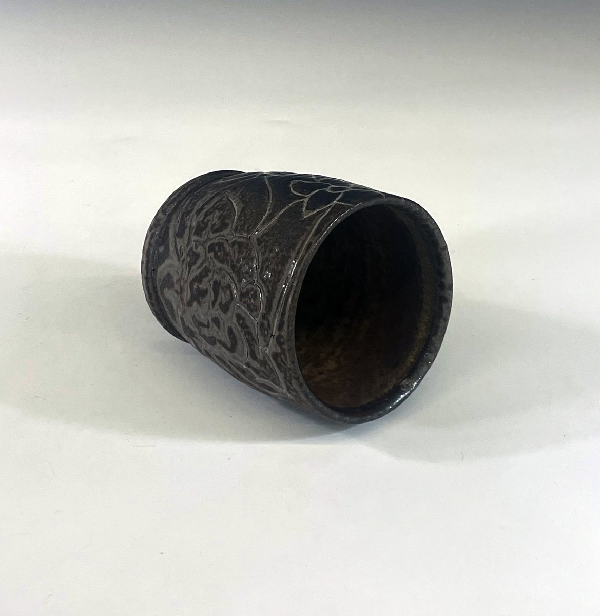 Dark Brown Peony Bubble Cup