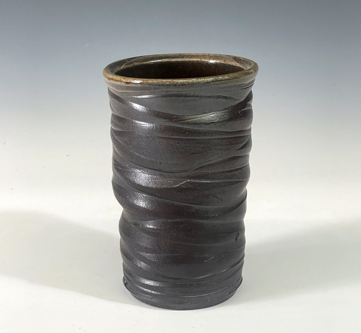 Dark Brown Waved Tumbler