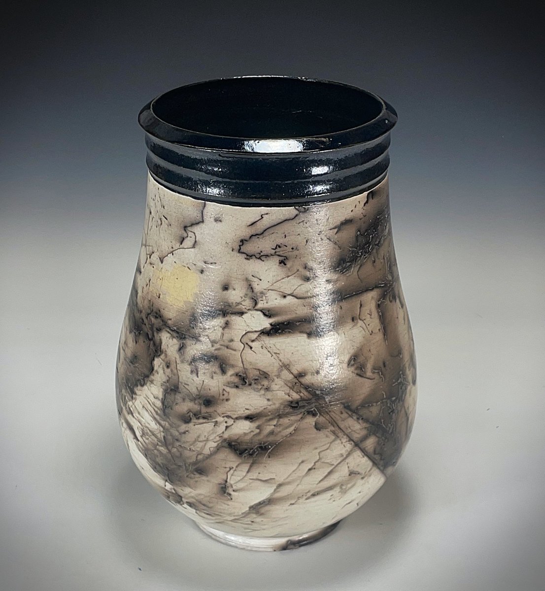 Horse hair raku vase