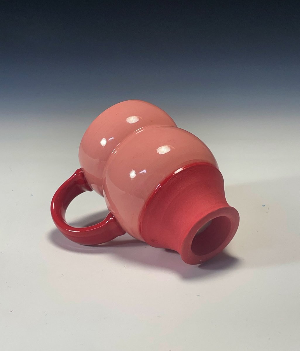 Pink and red mug