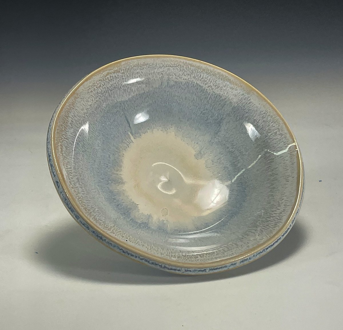 SnowScape wave rimmed bowl