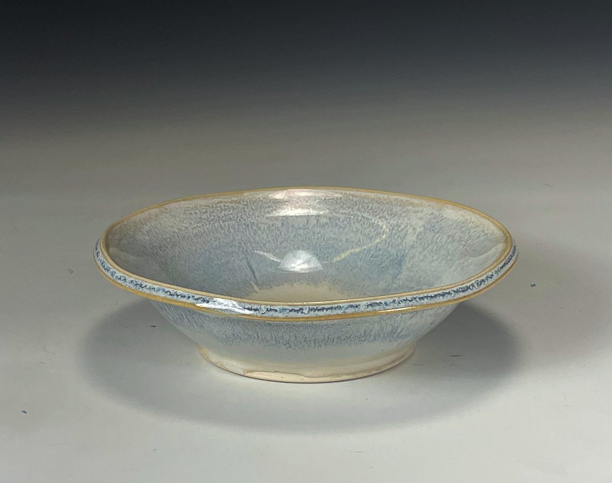 SnowScape wave rimmed bowl