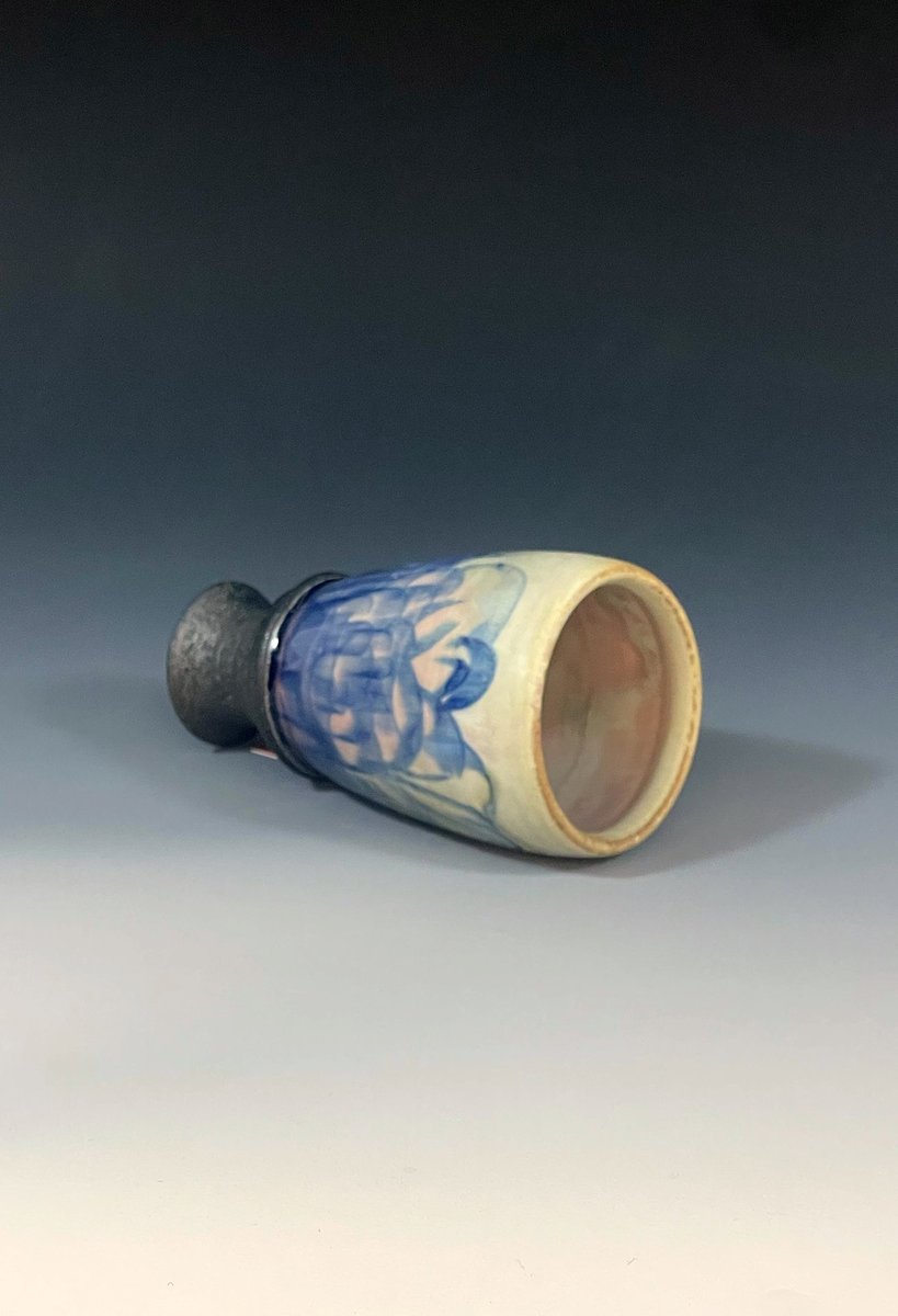 Blue and White Peony Chalice 